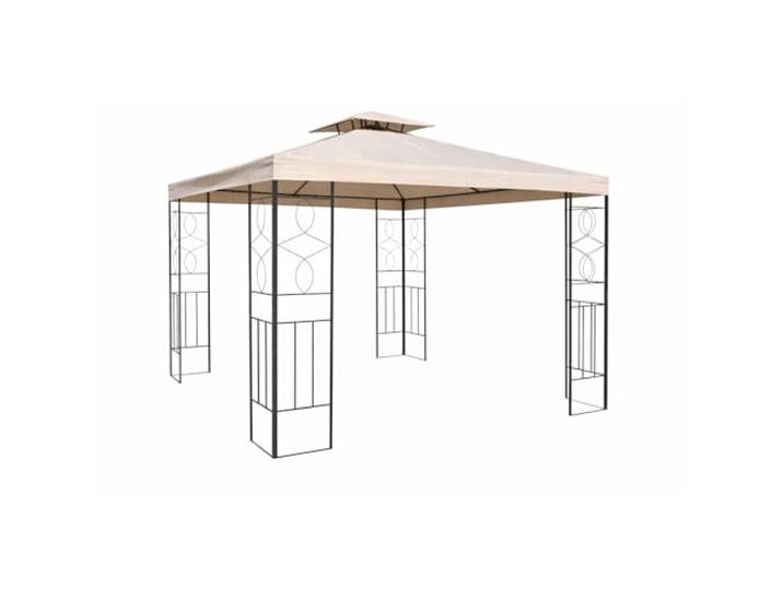 Haushalt International Pavillon/Gartenpavillon 300x300cm Metall schwarz/beige