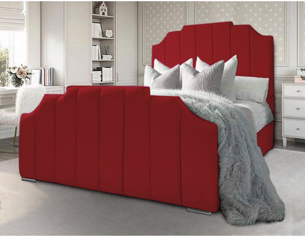 Etta Avenue Tyrion Upholstered Bed Red Kingsize (5')