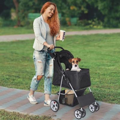 Drop Dash Deals Foldable Dog Stroller With Cup Holder Storage Lightweight Pet Stroller For Small Medium Cats Dogs Foldable Dog Stroller With Cup Holder Storage Lightweight Pet Stroller For Small Medium Cats Dogs