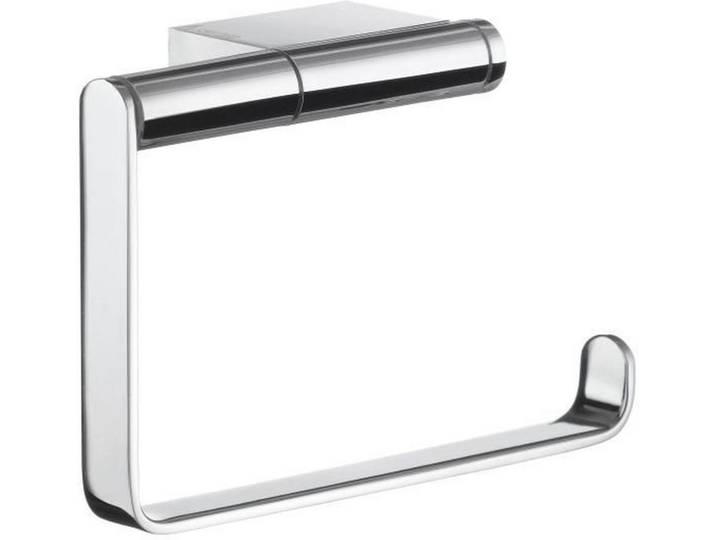 Toilettenpapierhalter, Chromfarben, Metall, 12.6x8.8x4.7 cm, Badezimmer, WC Ausstattung, Toilettenpapierhalter