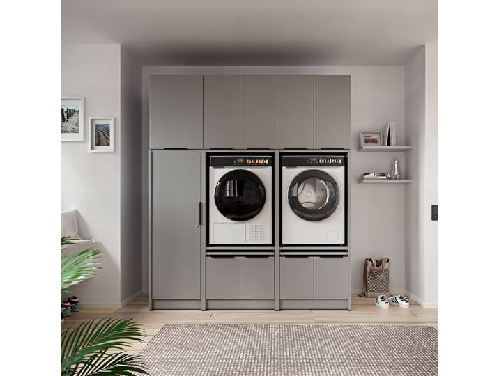 home24 Opzetkast 70cm grijs/mat grijs