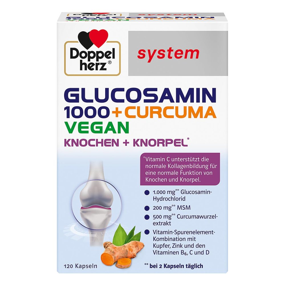 Queisser Pharma GmbH & Co. KG Doppelherz Glucosamin 1000+curcuma Vegan Syst.kps. 17250534