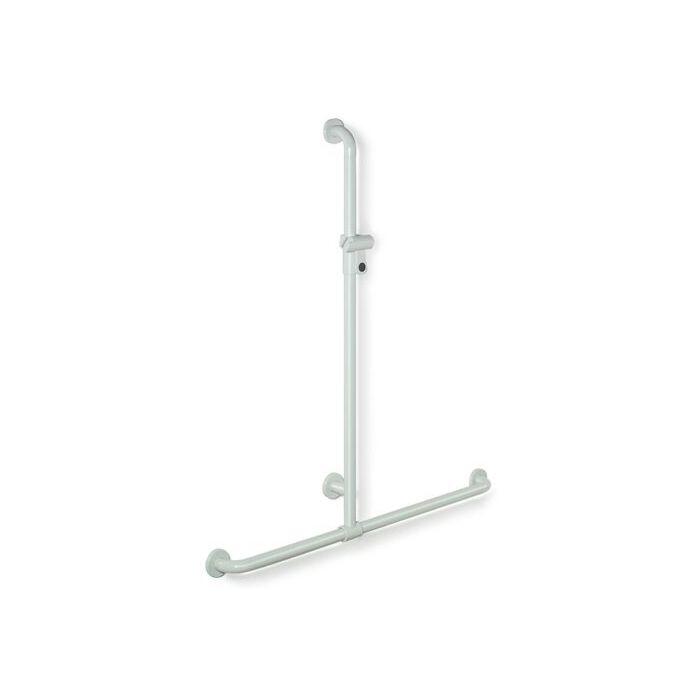 Hewi 801 active+ Duschhandlauf 801.35D4S98 Sonderlänge, signalweiß, mit Brausehalterstange, antimikrobiell