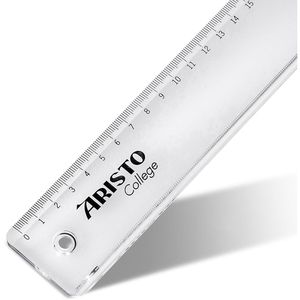 Aristo Lineal AR23050, College, 50 cm, Kunststoff, mit Tuschefacette, transparent