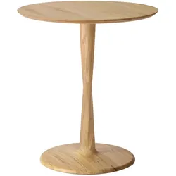 Tisch Torsion Ethnicraft Eiche lackiert braun, Designer Alain van Havre, 76 cm
