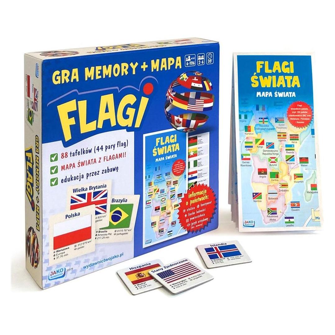Jako Flaggen. Memory-Spiel + Karte (Deutsch) (54613604)