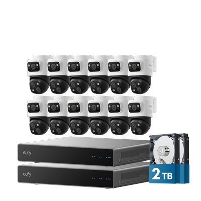 eufy 12-Cam Kit PoE NVR Security System S4 Max with Dual-NVR