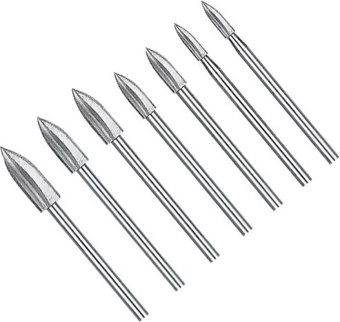 INF Jeu de fraises à graver - Tige de 6 mm (lot de 7)