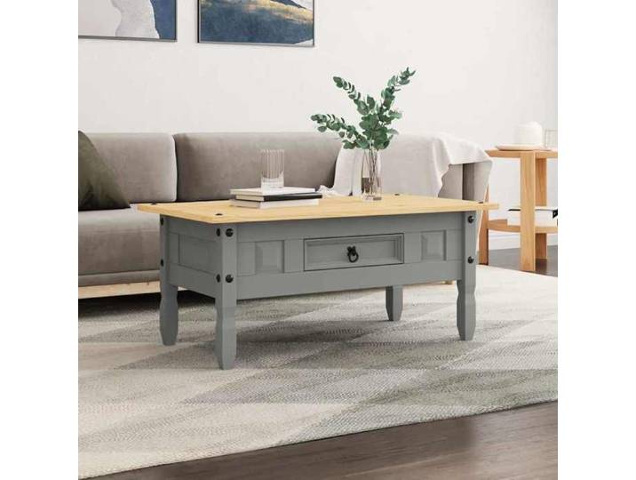 Table basse - FLOATING - Table de salon - Pin mexicain Gamme Corona Gris 100x55x44 cm&01_13896