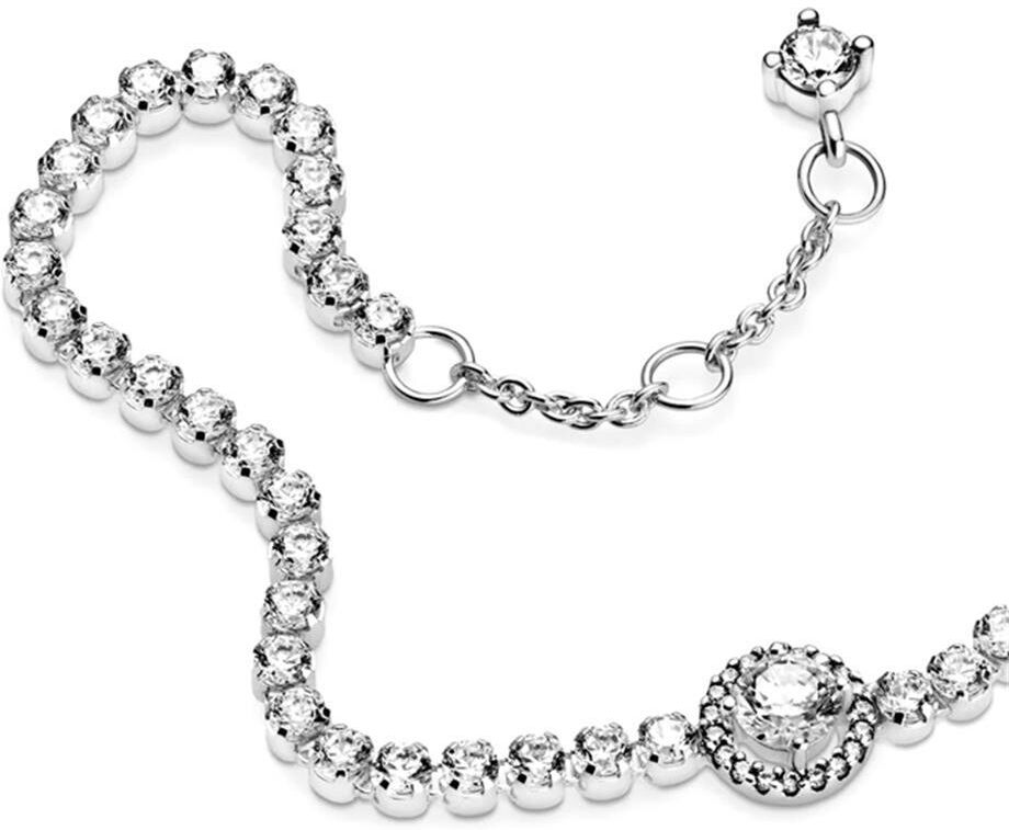 PANDORA Tennisarmband mit funkelnden Steinen silber