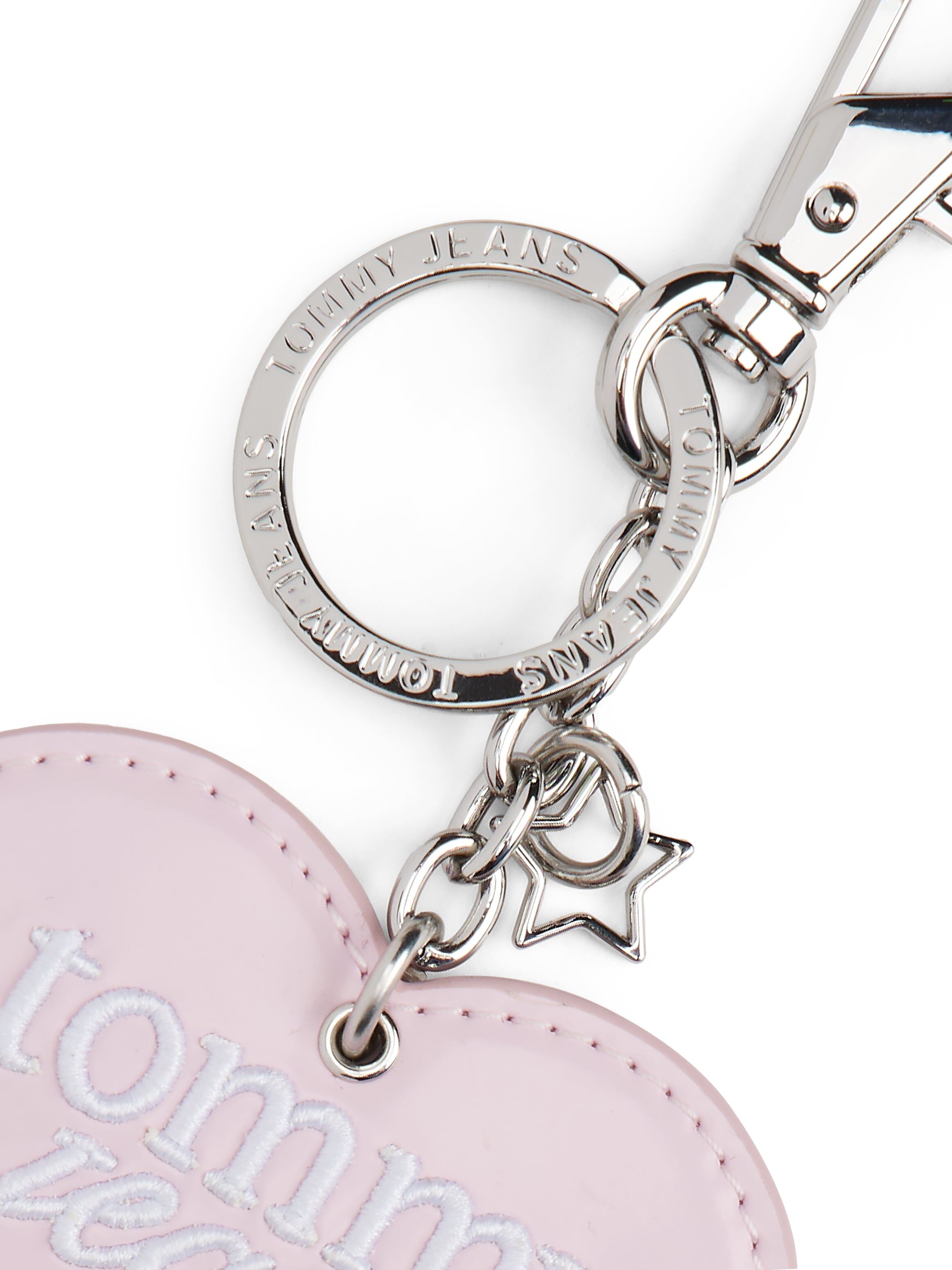 Schlüsselanhänger TOMMY JEANS "TJW PU HEART CHARM", Damen, rosa (rose), Lederimitat, Schlüsselanhänger Schlüsselanhänger, Taschenanhänger, Accessoires, Taschen Charm, Bag Charm in Herzform rose Einheitsgröße