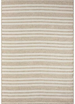 Abani OCE120A Beige Horizontal Striped Indoor/Outdoor Area Rug