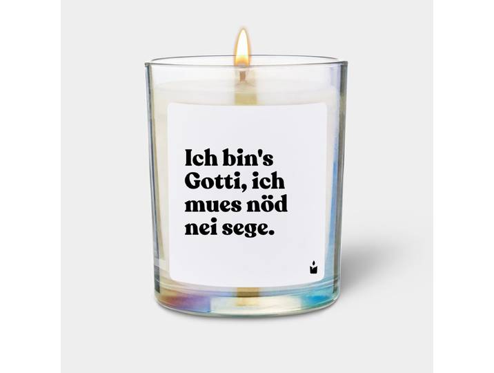 Duftkerze Rainbow Flowery Ich bin's Gotti, ich mues nöd nei sege.