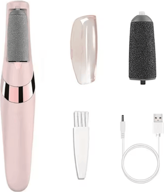 Inspire Picks Electric Foot Grinder Electronic Callus Dead Skin Remover Pink light Grey