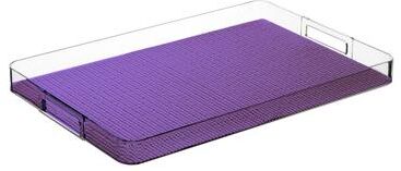 Kraftware Fishnet Rectangular Lucite Serving Tray