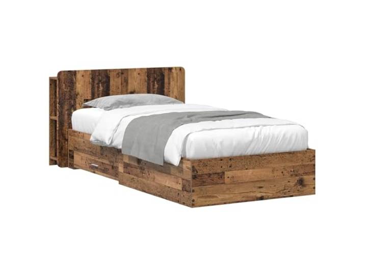 PUGYNBK Bettgestell mit Schubladen aus Holz Integrierte Aufbewahrung, modernes Design, einfache Montage, einfache Reinigung
