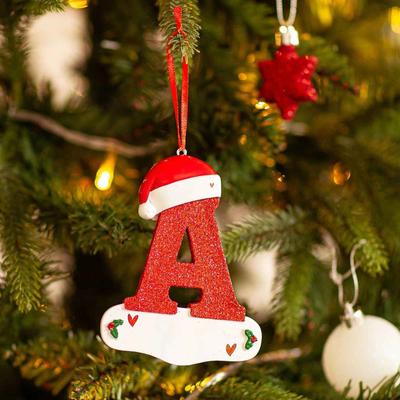 Discount Dollar Deals Christmas Tree Decoration Letter Pendant, DIY Xmas Holiday Acrylic, Ornament For Home Decor red1 1pcs