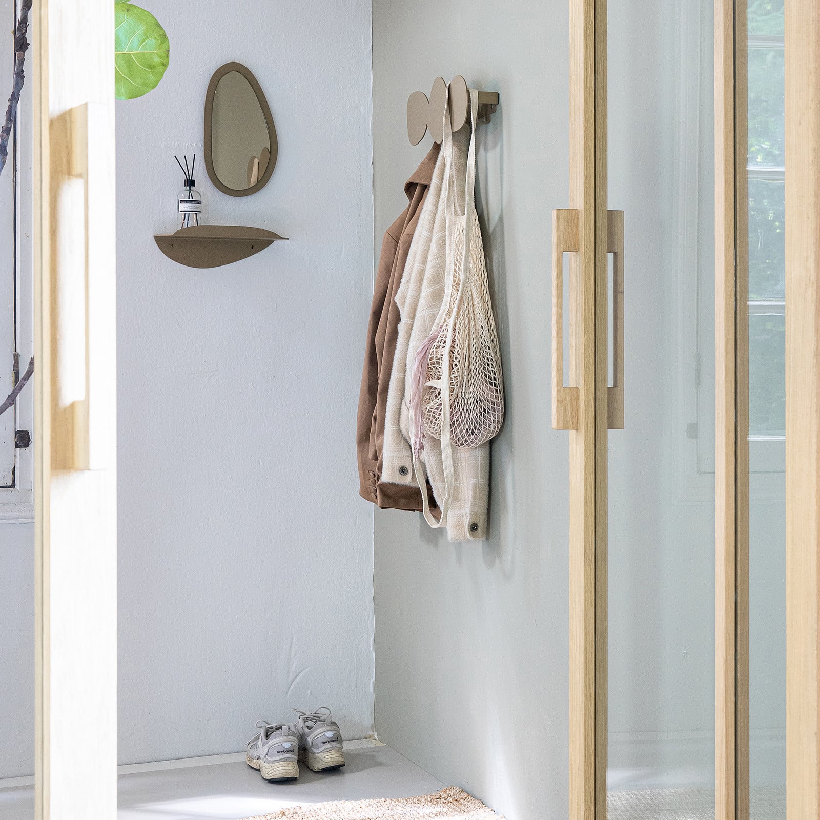 Spinder Design Wandkapstok Tumulo met verdeelde haken, beige, Breedte: 35 cm