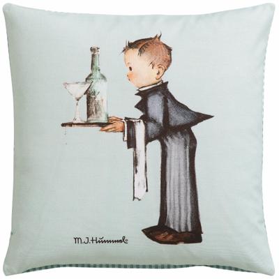 Kissenbezug M.I. HUMMEL "Herr Ober", weiß, B:40cm L:40cm, Baumwolle, Obermaterial: 100% Baumwolle, Kissenbezüge, Kissenbezug, mit Hummel Figur