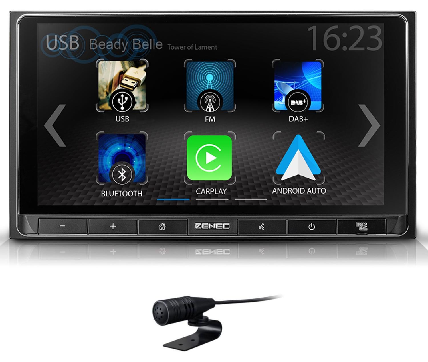 ZENEC Z-N538 2-DIN Moniceiver wireless CarPlay Android Auto Bluetooth DAB+