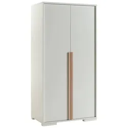 Drehtürenschrank B: 98,5 cm London Weiß