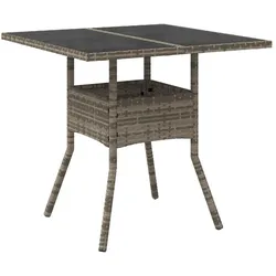 vidaXL, Gartentisch + Balkontisch, Janos (Holz-Armlehne) (80 x 80 x 75 cm)