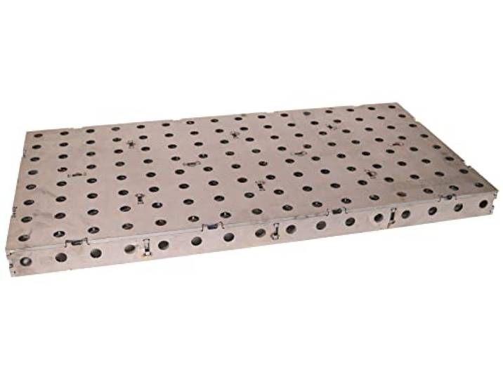 WELDINGER Schweißtischplatte 800x400x50 mm Bausatz klein 9-teilig mit 16mm Lochsystem (Schweißtisch Werktisch Werkbank)
