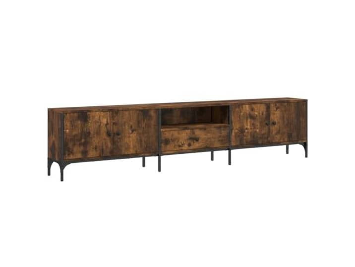 vidaXL TV-Schrank mit Schublade Räuchereiche 200x25x44cm Holzwerkstoff