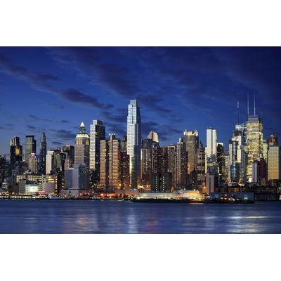 Fototapete PAPERMOON "Stadt am Morgen", bunt, B:2,5m L:1,86m, Vlies, Tapeten