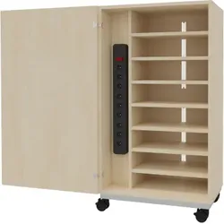 Notebookwagen mit 10 Fächern, fahrbar