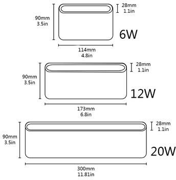 Inspire Curations Modern PIR Sensor Outdoor Wall Light Waterproof LED Wall Lamp With Motion Detection gray 12w Warm White Pir