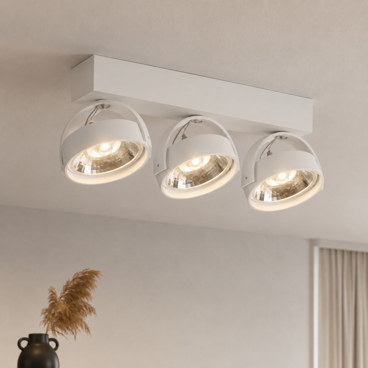 Artdelight Dutchess 3-lichts plafondspot 12 volt - Wit