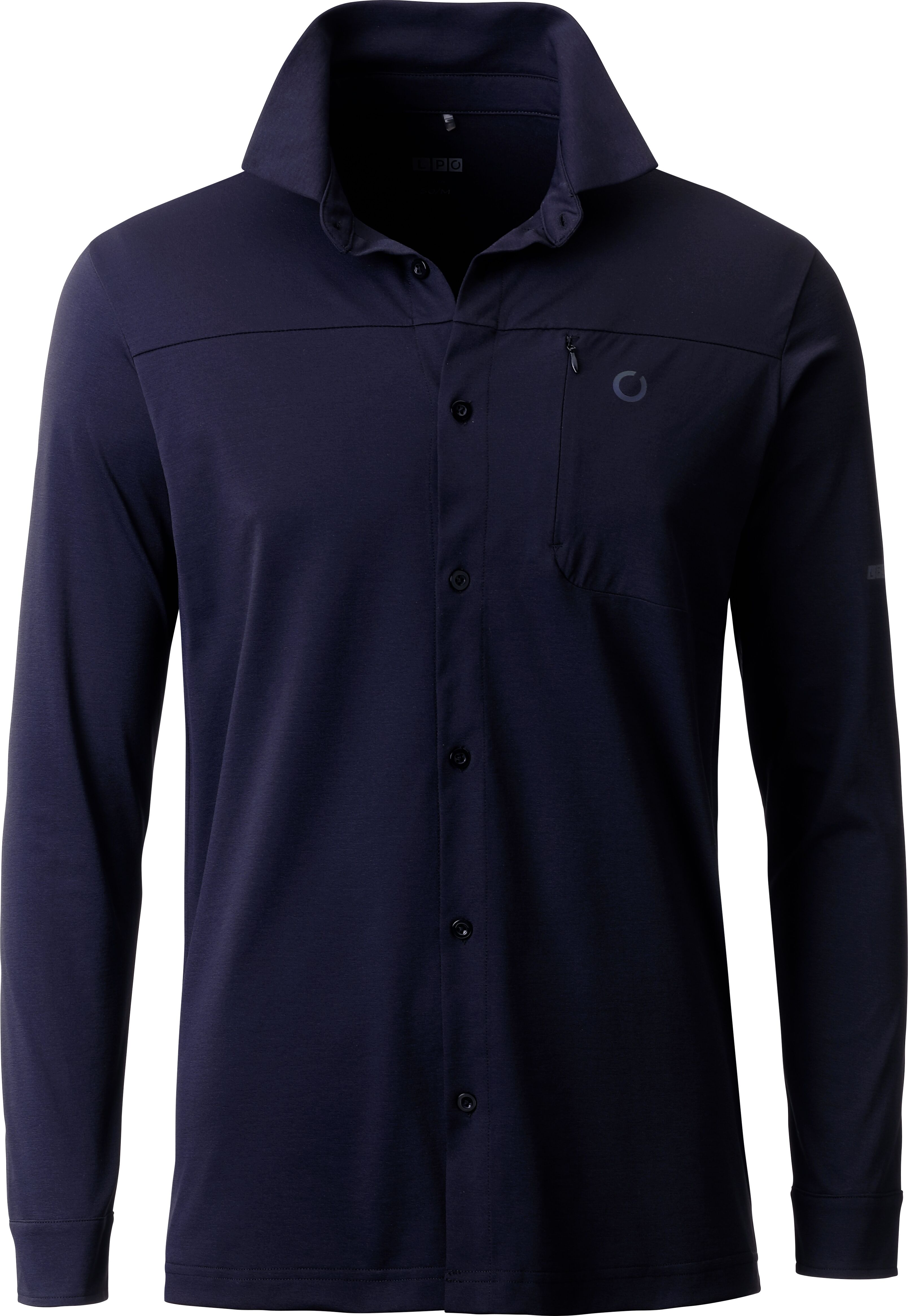 Outdoorhemd LPO "MAVERICK MN", Herren, Gr. L, Normalgrössen, blau (navy), Web, 100% Polyester, regular fit, Hemden Outdoorhemd, schnell trocknend navy L, Normalgrössen