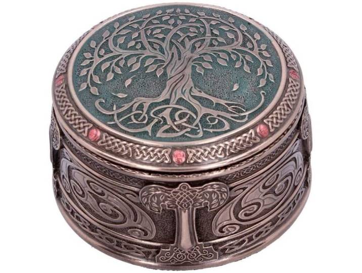 Nemesis Now Boîte Arbre de Vie en résine Bronze Taille Unique 10 cm - D4738P9