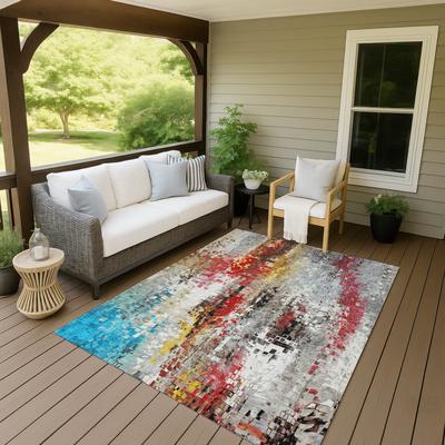 Addison Rugs Machine Washable Indoor/ Outdoor Abstract Pixels Chantille Rug