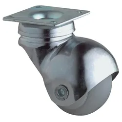 BS Rollen Kugellenkrolle mit Anschraubplatte Gleitlager 30 kg - F60.040