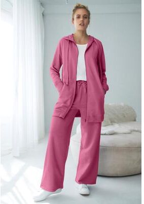 Plus Size Women's Ellos Studio French Terry Wide Leg Drawstring Elastic Waistband Sweatpants by Ellos Studio in Cherry Glow (Size 22/24)