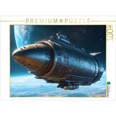 CALVENDO Puzzle Riesiger Raumtransporter galaktischer Nomaden | 1000 Teile Lege-Größe 64x48cm Foto-Puzzle für glückliche Stunden