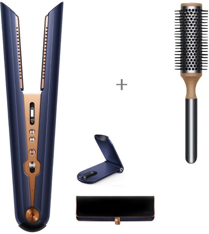 Bundle Dyson Corrale™ Haarglätter + gratis Volumenbürste   nachtblau/kupfer - Refurbished