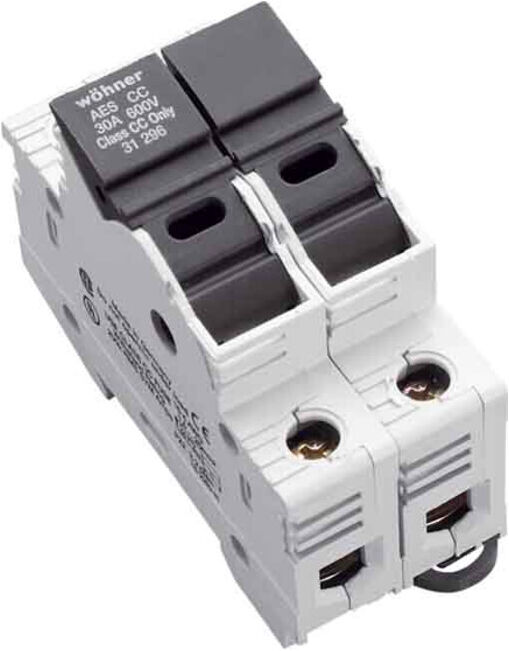 Wöhner Support de fusible 2 pôles Fusible cylindrique 31296 ; schalk (31296)