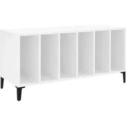 vidaXL Plattenschrank Weiß 100x38x48 cm Holzwerkstoff