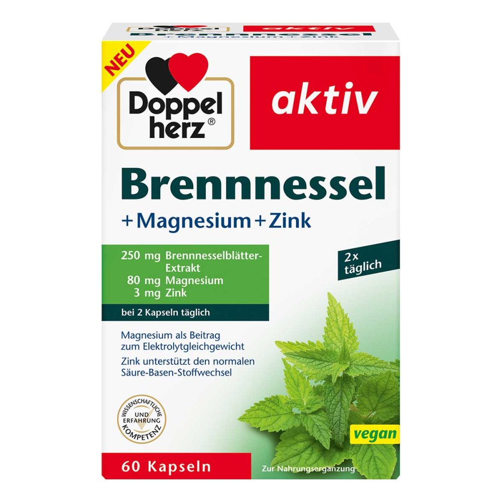 Queisser Pharma GmbH & Co. KG Doppelherz Brennnessel+Magnesium+Zink Kapseln 19874776