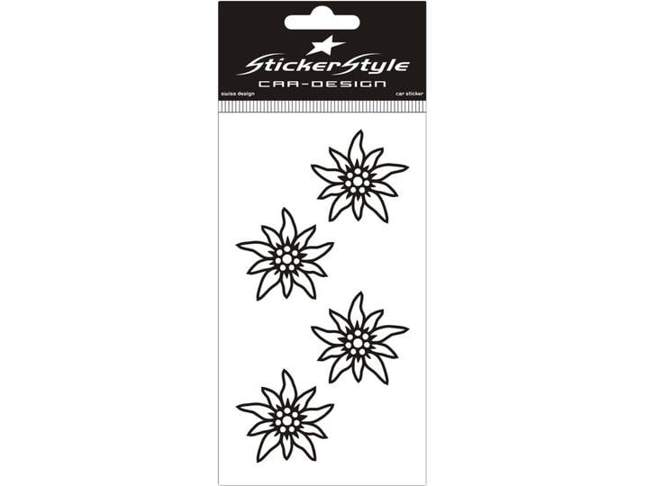 StickerStyle Sticker Edelweiss Set schwarz