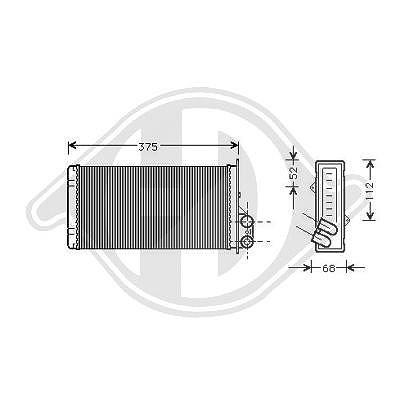 Diederichs Wärmetauscher, Innenraumheizung [Hersteller-Nr. DCM1208] für Opel, Nissan, Renault