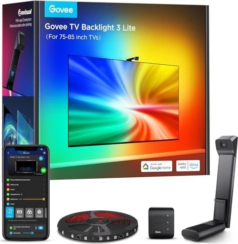 Govee TV Hintergrundbeleuchtung 3 Lite TV 75-85" SMART LED Hintergrundbeleuchtung RGBICW