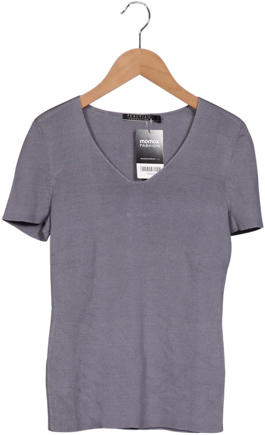 Peruvian Connection Damen T-Shirt, Grau, Gr. S, Baumwolle - Second Hand