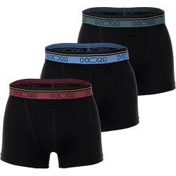 HOM Herren Boxershorts, 3er Pack - Boxer Briefs HO1 3P Tiago #2, Baumwollmischung Schwarz / S
