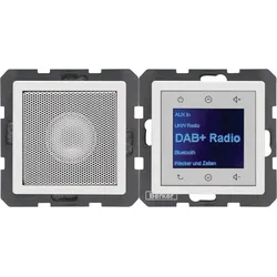 Berker 29806089 Radio Touch mit Lautsprecher DAB+ Q.x polarweiss samt