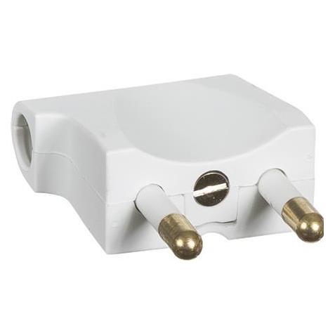 LK Stecker flach, gewinkelt u/ground Weiss 2 Stück - Im Beutel für DIY (AAK210A60301L)