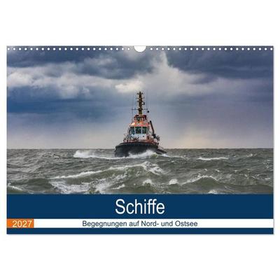 Schiffe - Begegnungen auf Nord- und Ostsee (Wandkalender 2027 DIN A3 quer), CALVENDO Monatskalender